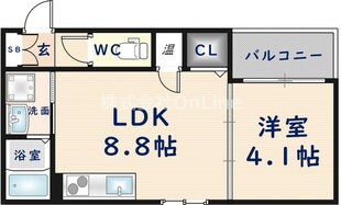 GRANDIR河内花園の物件間取画像